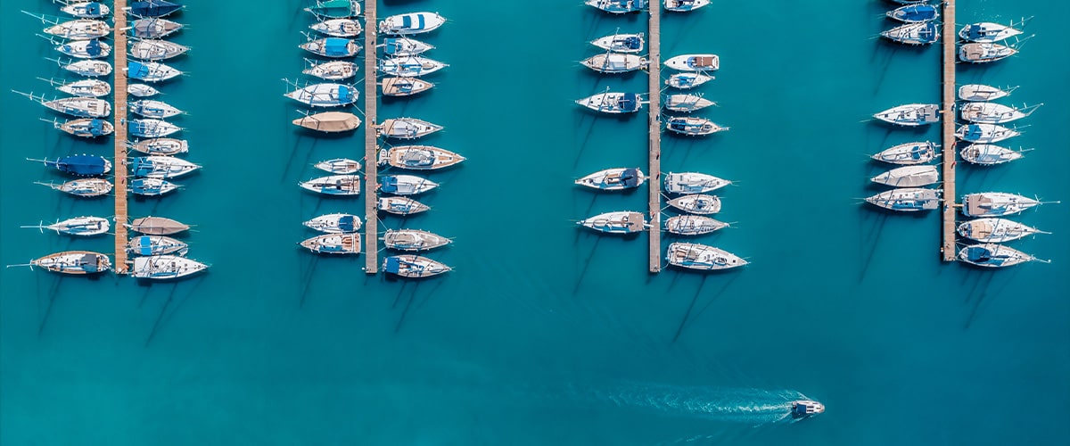 aerial of boats in marina - Nassau's Newest Marina