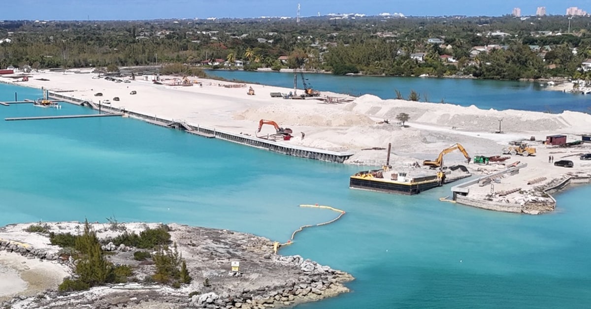 Construction at Blue Water Cay - February 2025